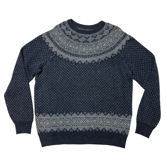 J.Crew Mercantile Other - J.Crew Mercantile Lambswool Blend Fair Isle Nordic Sweater Mens XL‎ Navy Blue